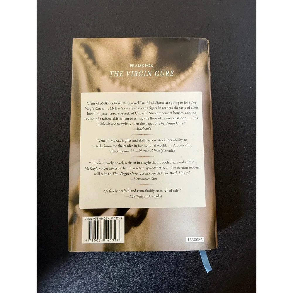 The Virgin Cure by Ami McKay Hardcover Historical Fiction Novel 2011 1st Edition
